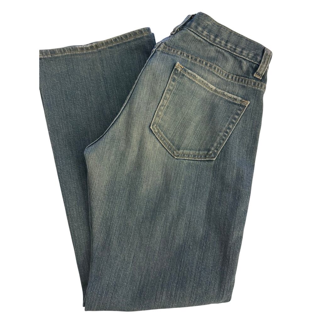 Vintage Y2K GAP Low Rise Bootcut Jeans Women’s 8R Faded Blue Distressed Denim